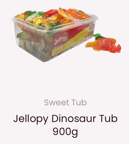 Akb Jelly Dinosaurs 900g (50) Tub