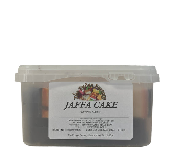 Fudge Factory Jaffa Cake Fudge Bulk Tub 1 x 2kg