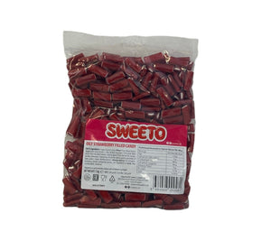 Sweeto Oily Strawberry Filled Candy (1 x 1kg) = 47p Per 100g