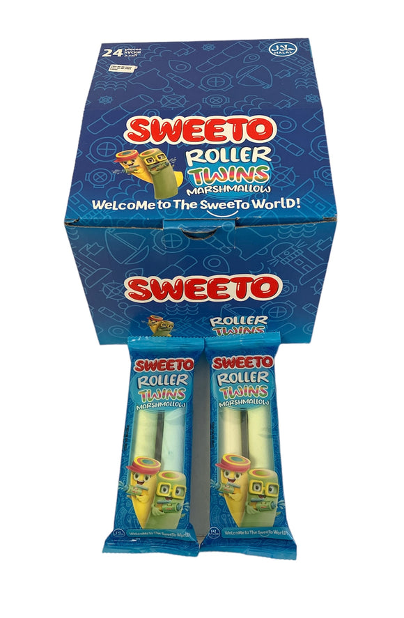 Sweeto Roller Twins Marshmallow Flumps - 24 pieces per box - 2 pack