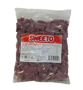 Sweeto Fizzy Strawberry Filled Candy (1 x 1kg) = 47p Per 100g