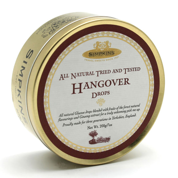 Simpkin's Travel Sweets Hangover Traditional Drops Tin 6 x 200g
