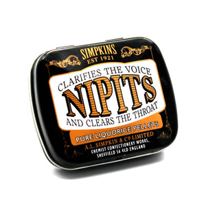 Simpkin's Nipits Liquorice Tins Plain Tin 18 x 12g