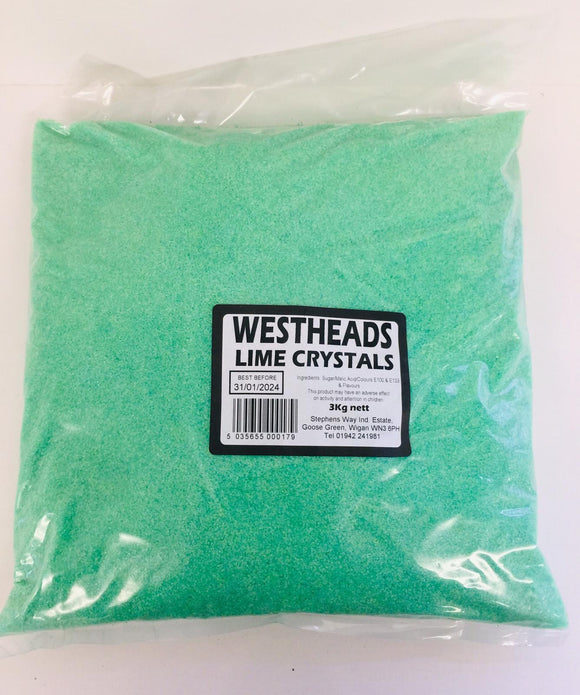 Westheads Lime Green Crystals 3kg Bag