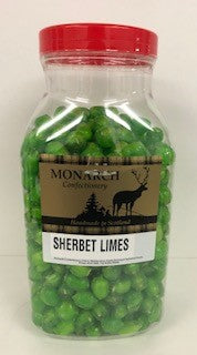 Monarch Confectionery Sherbet Limes Jar 1 x 3kg