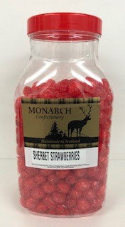Monarch Confectionery Sherbet Strawberries Jar 1 x 3kg