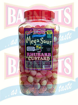 Barnetts Mega Sour Rhubarb & Custard Jar 1 x 3kg
