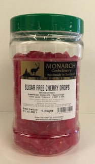 Monarch Confectionery Sugar Free Cherry Drops 1 x 1.2kg