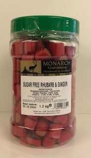Monarch Confectionery Sugar Free Rhubarb & Ginger 1 x 1.2kg