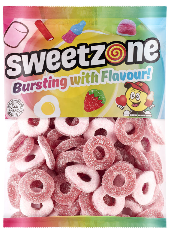 Sweetzone Premium Strawberry Rings 1kg Bag