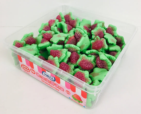 Vidal Jelly Filled Strawberries Tubs 120 x 5p