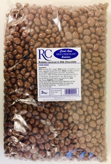 Rascal Milk Chocolate Covered Raisins 3kg Bag