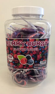 Stantons Wrapped Berry Burst Rock Lollies Jar 1 x 50pk