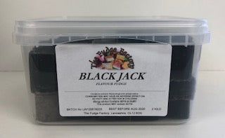 Fudge Factory Black Jack Fudge Bulk Tub 1 x 2kg