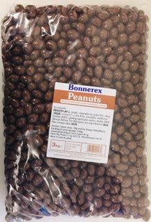 Bonnerex Chocolate Flavour Coated Peanuts 3kg Bag