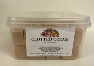 Fudge Factory Clotted Cream Fudge Bulk Tub 1 x 2kg