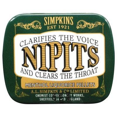 Simpkin's Nipits Liquorice Tins Menthol Tin 18 x 12g