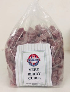 Mitre Confectionery Very Berry Cubes Poly Bag 1 x 3kg = 31p Per 100g