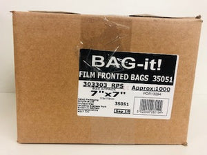 RPS Film Front Bags 7" x 7" 175mm x 175mm 1 x 1000pk