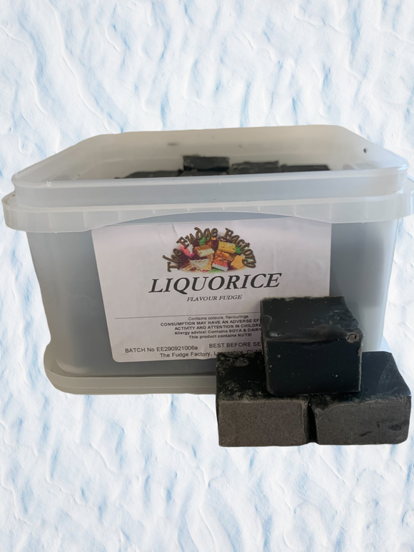 Fudge Factory Liquorice Fudge Bulk Tub 1 x 2kg