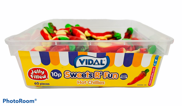 Vidal Hot Chillies Tub 60 x 10p