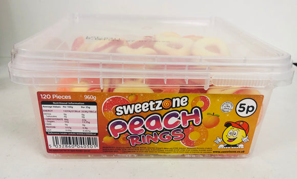 Sweetzone 5p Peach Ring  Tub 120 x 5p