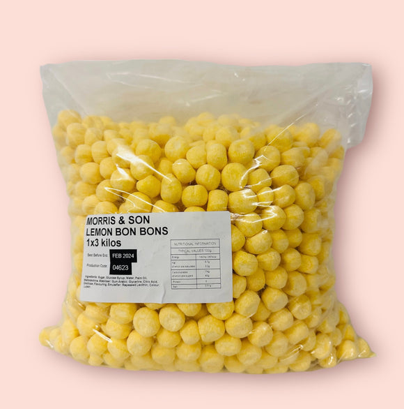 Golden Casket Chewy Lemon Bon Bons Poly Bag (3kg) = 44p Per 100g