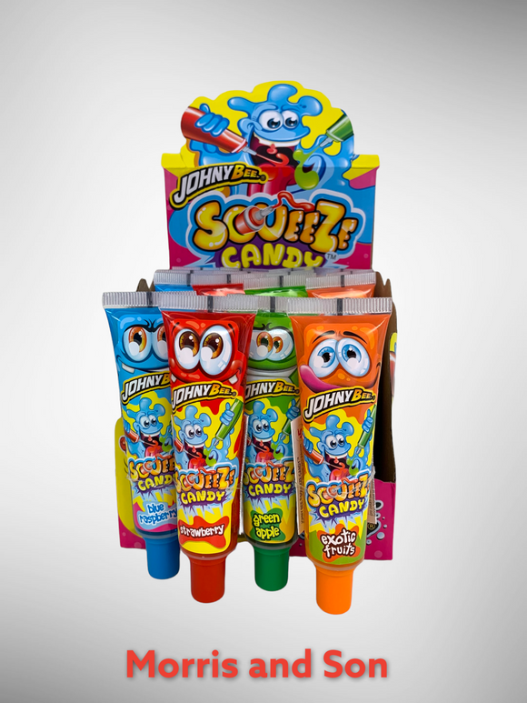 Johny Bee Squeeze Candy (16pk x 44g) = 51p Per Squeeze