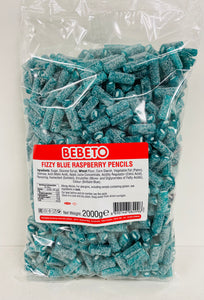 Bebeto Fizzy Blue Raspberry Pencils 2kg