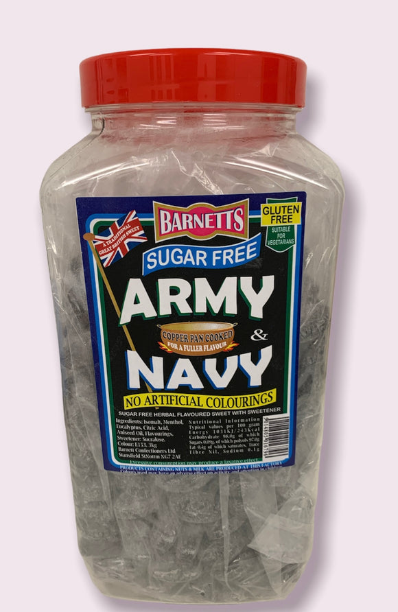 Barnetts Sugar Free Army Navy Jar 1 x 3kg = 87p Per 100g