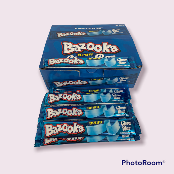 Bazooka Blue Raspberry Chew Bars 60 x 14g = 6.6p Per Bar