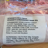 King Regal Sour Strawberry Spaghetti (1 x 1kg) = 43p Per 100g