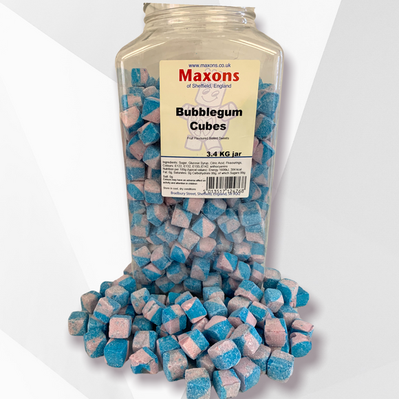 Maxons Bubblegum Cubes (1 x 3.4kg) Jar