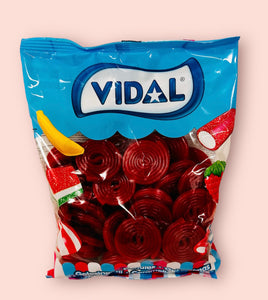 Vidal Red Liquorice Wheels 1kg Bag