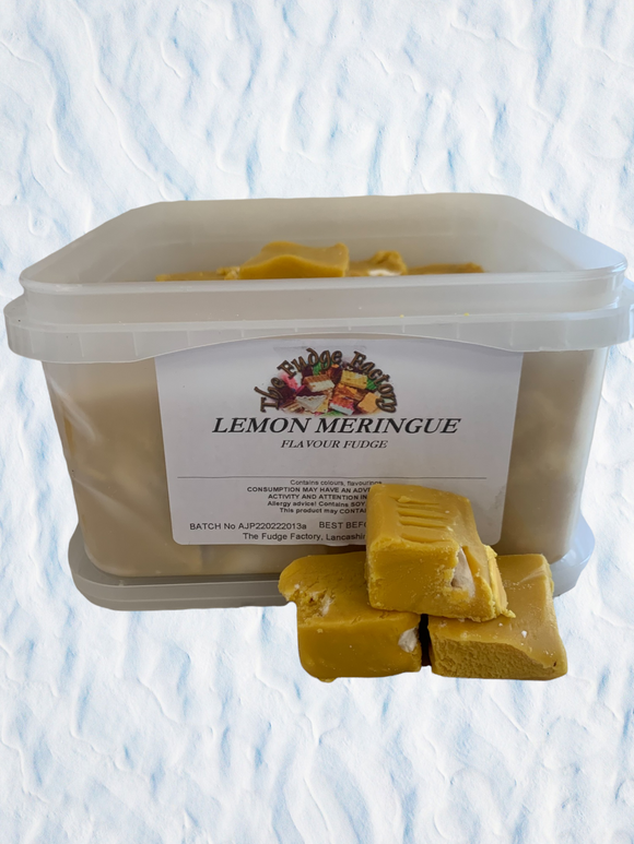 Fudge Factory Lemon Meringue Fudge Bulk Tub 1 x 2kg