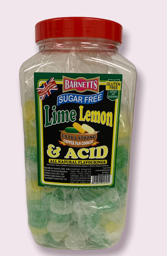 Barnetts Sugar Free Lime Lemon & Acid - Gluten Free - Suitable for Vegetarians