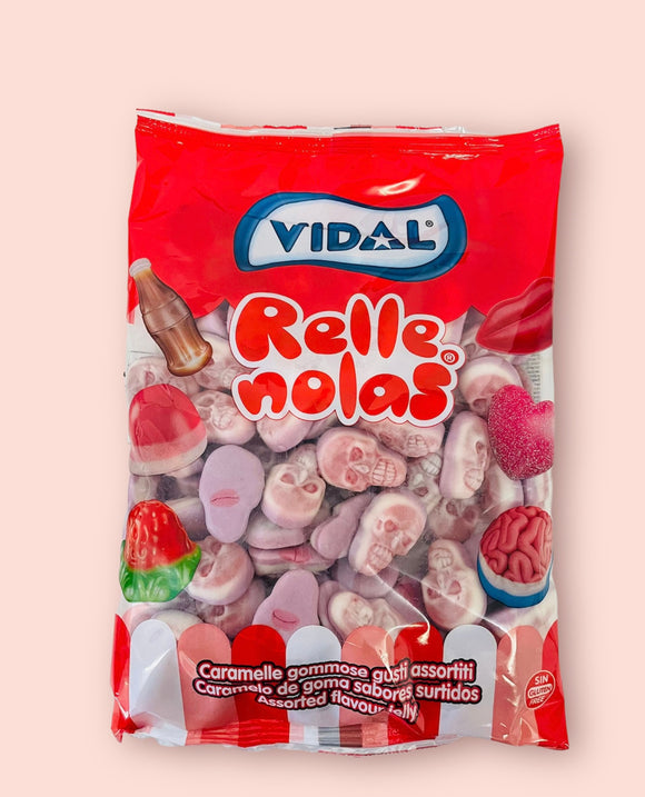 Vidal Jelly Filled Skulls 1kg Bag