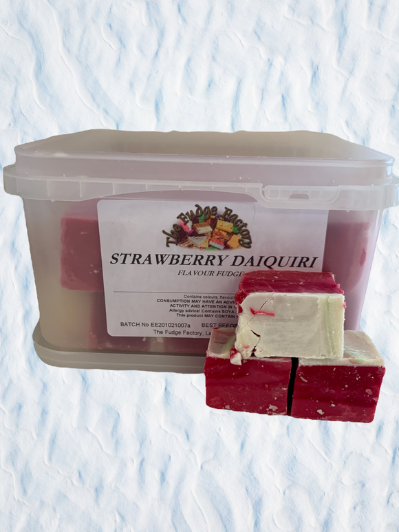 Fudge Factory Strawberry Daiquiri Fudge Bulk Tub 1 x 2kg