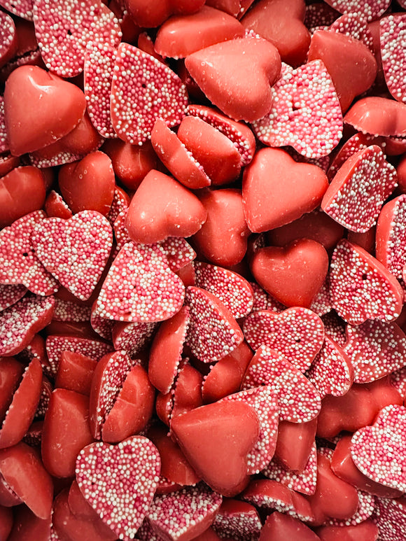 Pink Chocolate Flavored Hearts 3kg Box
