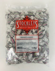 Stockley's  Liquorice & Aniseed Poly Bag 1 x 3kg