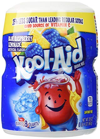 Kool Aid Blue Raspberry Lemonade Sweetened Tub 1 x 538g