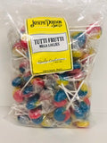 Joseph Dobson Wrapped Mega Lollies Tutti Frutti Poly Bag 1 x 80pk = 12.5p Per Lolly