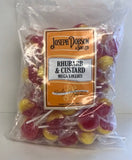 Joseph Dobson Wrapped Mega Lollies Rhubarb & Custard Poly Bag 1 x 80pk = 12.5p Per Lolly