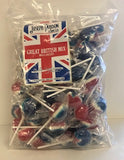 Joseph Dobson Wrapped Mega Lollies Great British Mix Poly Bag 1 x 80pk 1.85kg