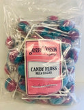 Joseph Dobson Wrapped Mega Lollies Candy Floss Poly Bag 1 x 80pk = 12.5p Per Lolly