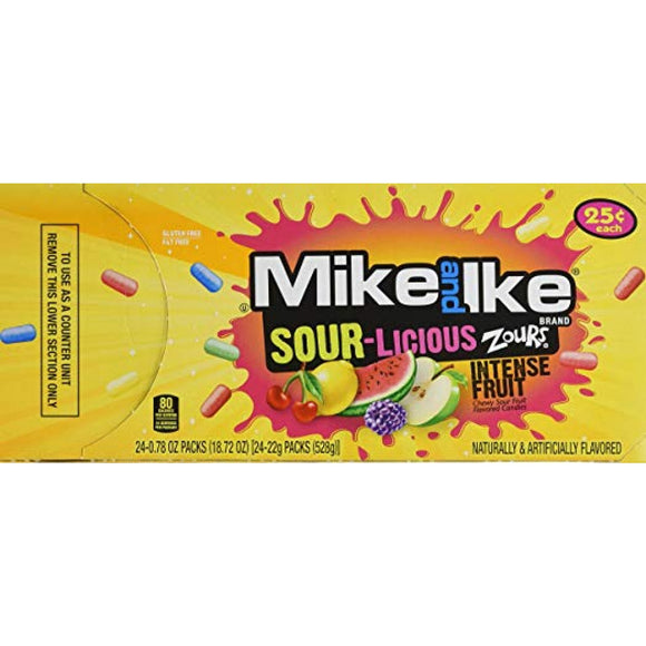 Mike & Ike Sour-Licious Intense Fruit  Mini's 24 x 22g