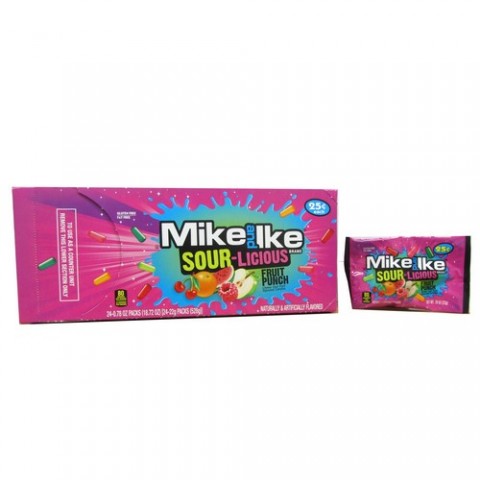 Mike & Ike Sour-Licious Fruit Punch Mini's 24 x 22g