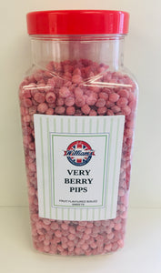 Mitre Confectionery - Very Berry Pips Jar 1 x 2.75kg - Gluten Free