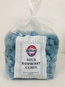 Mitre Confectionery Sour Raspberry Cubes Poly Bag 1 x 3kg
