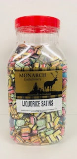 Monarch Confectionery Liquorice Satins Jar 1 x 3kg